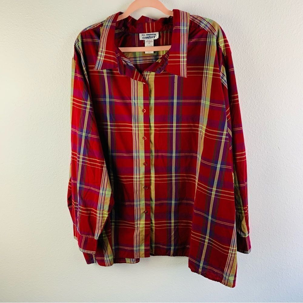 All American Comfort Plaid Long Sleeve Shirt‎